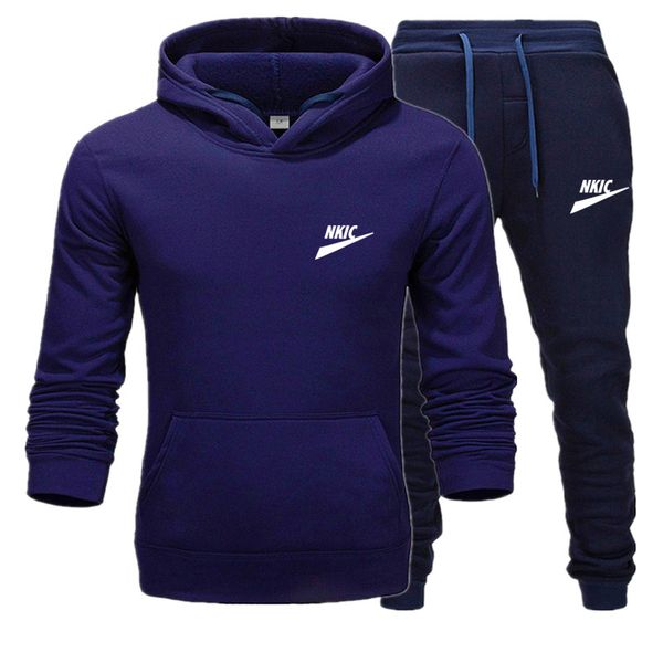 

Brand Tracksuit Men New Sweatshirt Sporting Sets Winter Jacket Pants 2 Piece Set Casual Clothing Mens Track Suit Sportswear Coat, Gray