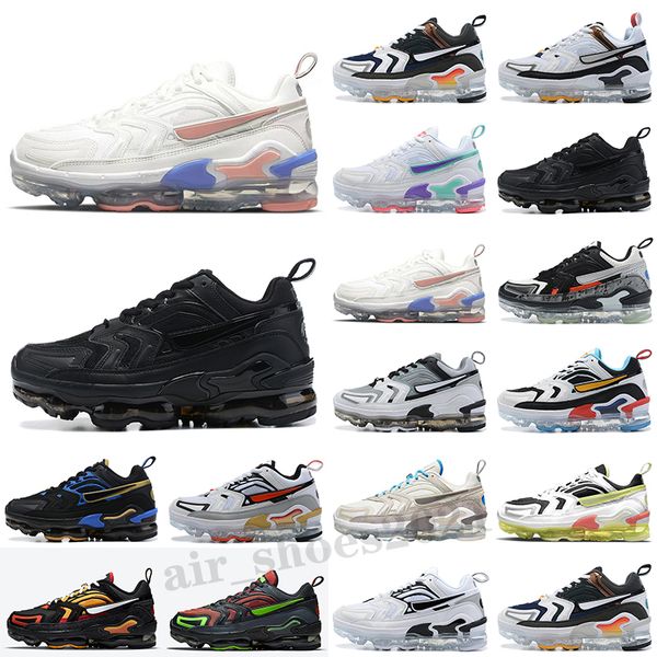 

men evo runner running shoes evolution of icons women triple black white relese date trainers sports sneakers 36-45 s224, White;red