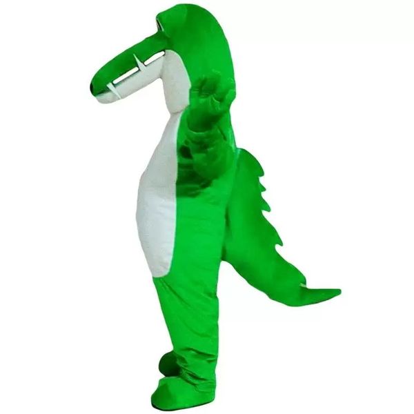 

2022 green crocodile mascot costume cartoon character size, Red;yellow