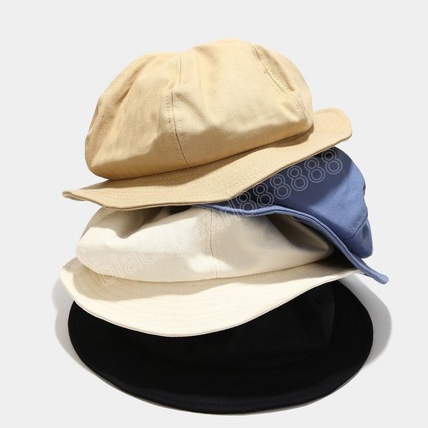 

spring summer foldable bucket hat women outdoor sunscreen cotton fishing hunting cap men luxury chapeau sun hats, Blue;gray