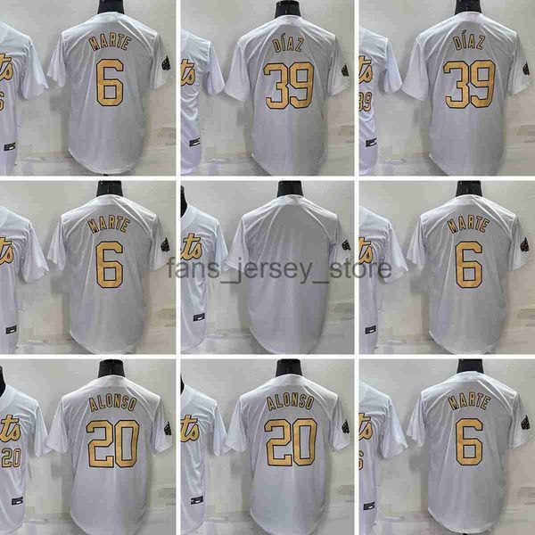 

2022 all-star new baseball jersey 20 pete alonso 6 starling marte 39 edwin diaz blank stitched jerseys, Blue;black