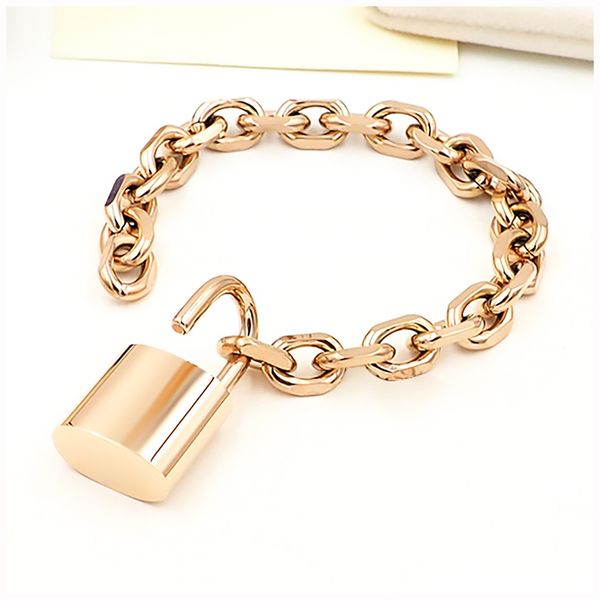 

chunky silver bangle l bracelet lock links cool bracelets gold chain letter braclets bettelarmband gold bangles chains friend braclet pulser, Black