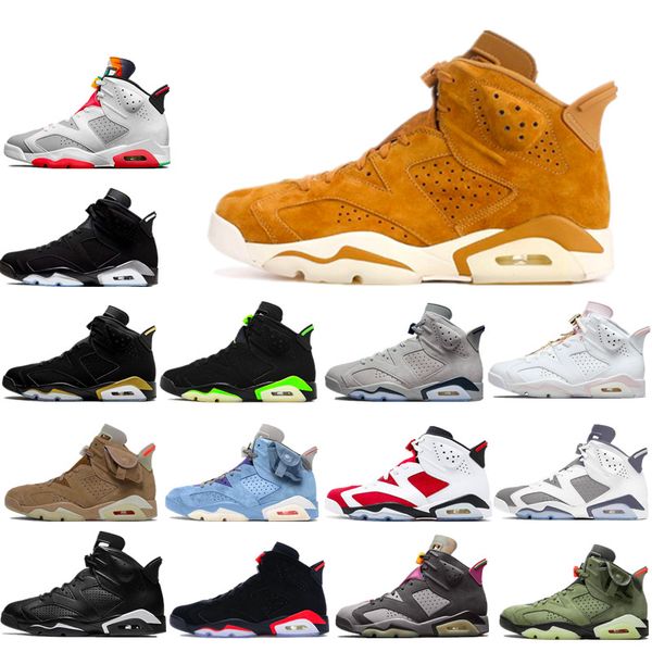 

6 retro basketball shoes mens 6s travis scotts british khaki mint foam singles day unc white dmp midnight navy georgetown metallic silver el