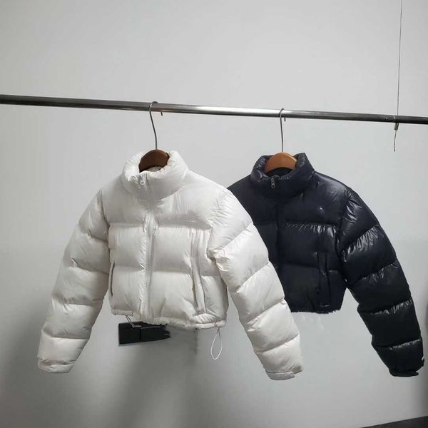 

women's short down jacket 84 jenna kendou super high waist short light coat bm778, Black