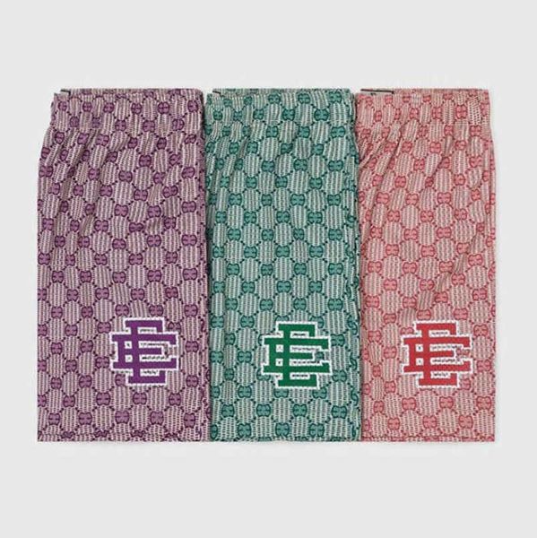 

ee fashion men's luxury shorts eric emanuel basic new york city skyline men women jog casual pant loose fitness muscular sports pants m, White;black