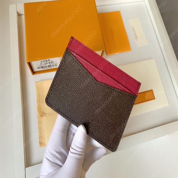 

genuine leather designer men women bank credit card holder luxury wallets bag classic small slim wallet225c, Brown;gray