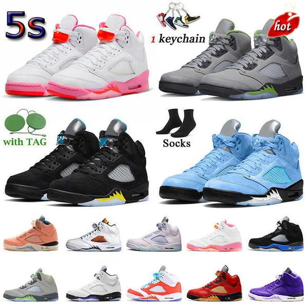 

2022 amg jumpman 5s pinksicle 5 women mens basketball shoes aqua sneakers dj khaled x we the bluebird athletic sneakers trainers