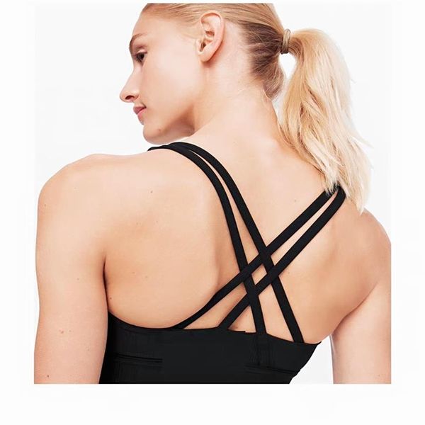 

suit yoga align energy bra women's sports shockproof cross sling back tight258d, White;red