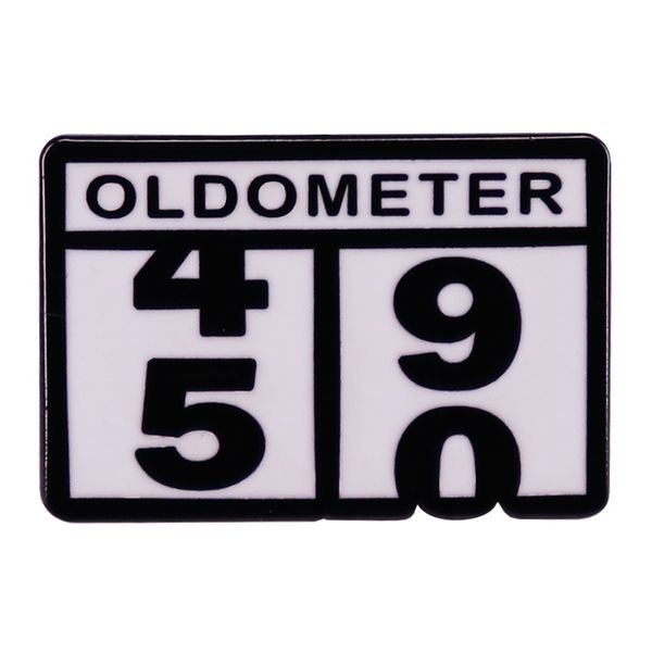 

fun 50th birthday odometer brooch metal badge accessory gifts, Blue