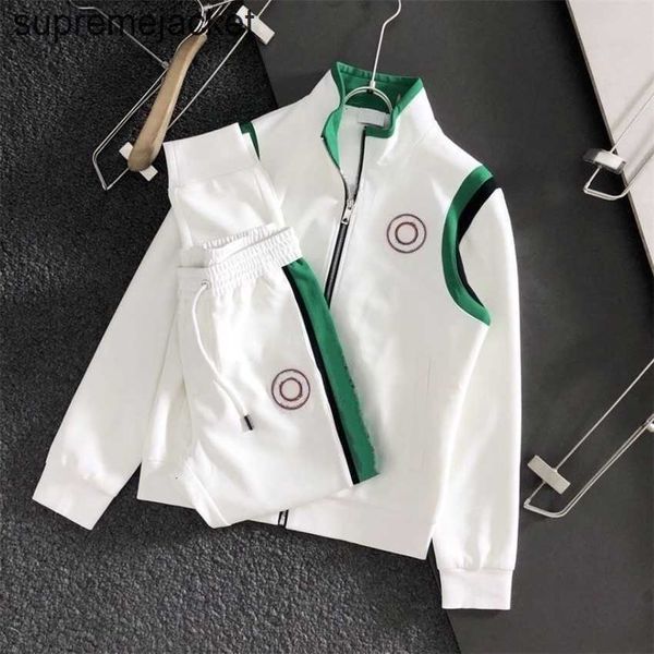 

fashion brand sportswear suit autumn and winter tracksuits 2023 large versatile casual track suit mens men's ins zipper coat pants spor, Gray
