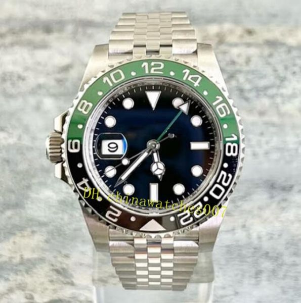 

126720 sprite ring left-handed wrist watch 40 nd fine steel calendar automatic mechanical watch new asia 2813 sport sapphire glass 2022, Slivery;brown