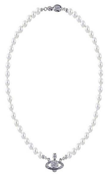 

new fashion creative planet pearl necklace women039s cute romantic wedding clavicle jewelry7888305, Silver