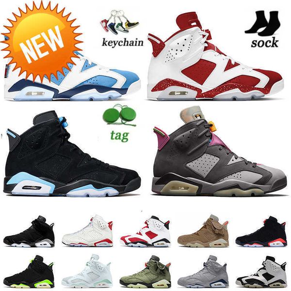 

new 6s basketball shoes jumpman 6 metallic silver tiffany blue cactus jack unc georgetown oreo 6s men women s sneakers, Black