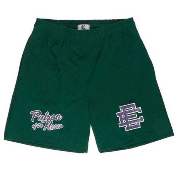 

luxury men's fashion ee shorts basic eric emanuel brand new york city skyline men women leisure fitness muscle sports pants mesh short, White;black