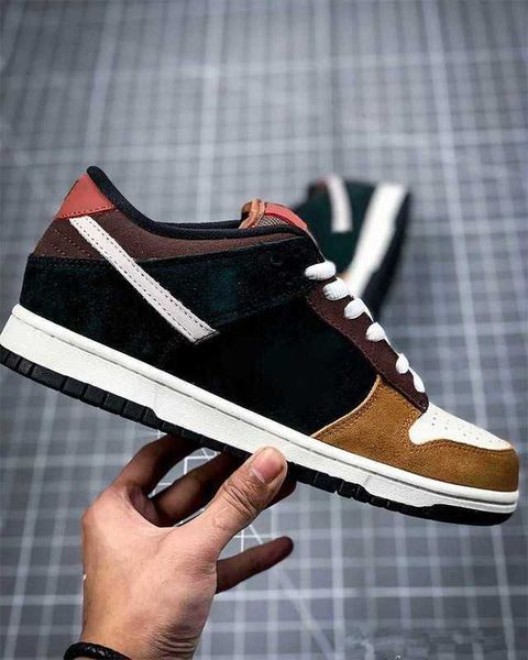 

shoes dunks lows pro high sports sneakers color black/white dark brown red 36-47