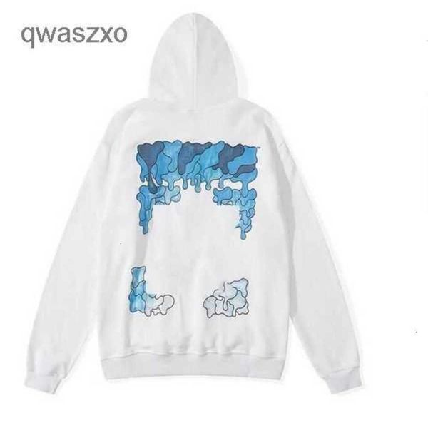 

2023 %60 off style trendy fashion sweater painted arrow crow stripe loose hoodie men's and women's coatjqm1off t-shirts offs white, Black