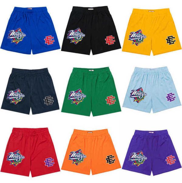 

fashion luxury men's ee shorts eric emanuel basic new york city skyline men women jog pants casual fitness muscle sports mesh pant beac, White;black