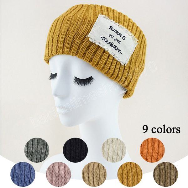 

autumn winter women solid color letter wide turban headwrap hair accessories knitted headband makeup elastic hair band, Slivery;white