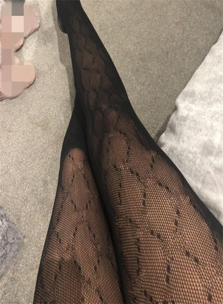 

full classic letter pantyhose with box fashion slim tights for boots dress night club tights lady elastic leggings4760369, Black