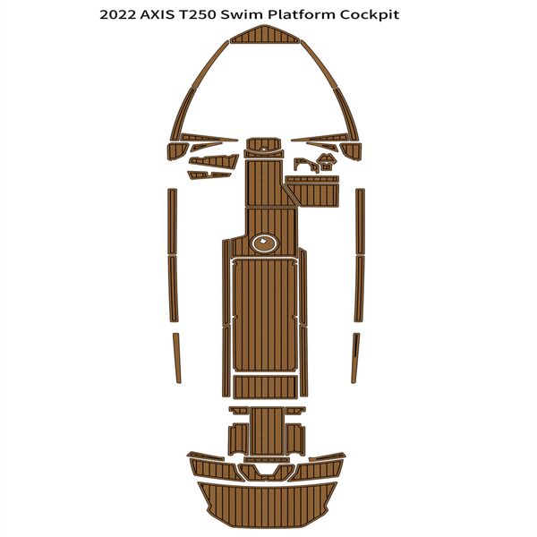 

2022 axis t250 swim platform cockpit pad boat eva foam faux teak deck floor mat