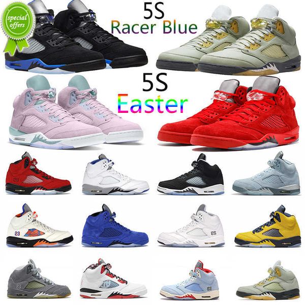 

jumpman 5 5s mens basketball shoes racer blue easter concord pro star red suede sail wolf gray fire red moonlight white coment what the