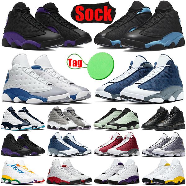 

13 13s men basketball shoes university french blue flint court purple hyper royal obsidian playground gold glitter mens trainers sports snea