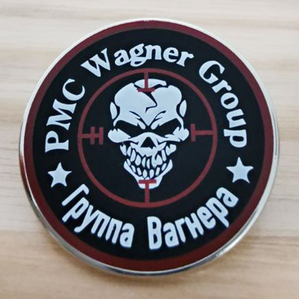

tactical army wagner group skull logo badge metal brooches enamel pin, Blue
