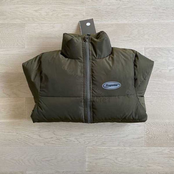 

trapstar down jacket luxury designer embroidered letter zipper winter men and women warm cotton coat hip hop high street tide brand 8u8t, Black
