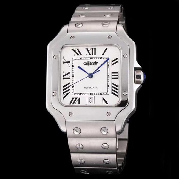 

caijiamin-2021 mens watches full stainless steel strap automatic rose gold watch luminous wristwatch mens watches spor287a, Slivery;brown