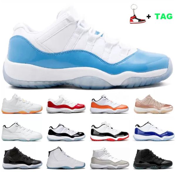 

11s mens basketball shoes 11 citrus blue low 25th anniversary bred concord space jam women sports trainer fashion 2023