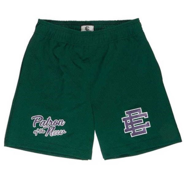 

luxury men's fashion ee shorts basic eric emanuel brand new york city skyline men women leisure fitness muscle sports pants mesh short, White;black