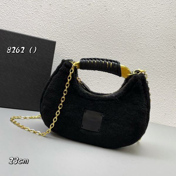 

designer bags handbags shearling bianca mini hobo bag fashion luxury leather women crossbody shoulder bags new