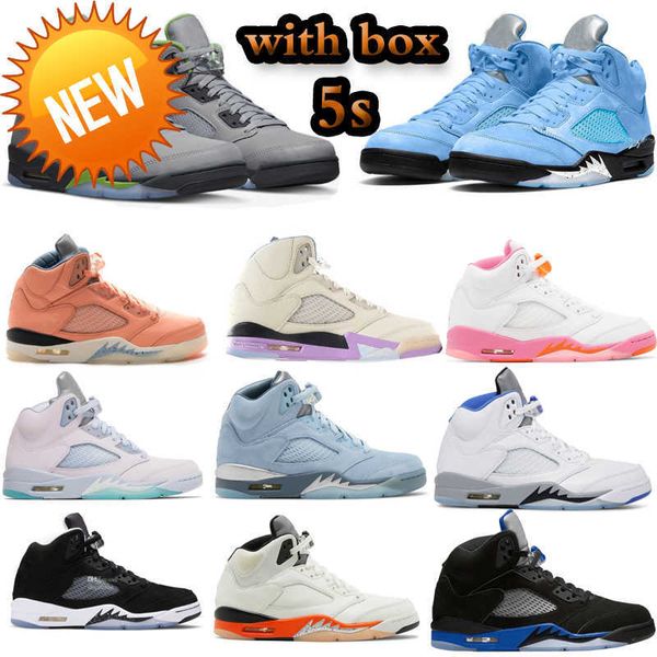 

new jumpman 5 basketball shoe shoes 5s unc green bean crimson bliss sail easter pinksicle oreo quai michigan stealth 2.0 jade horizon racer, Black