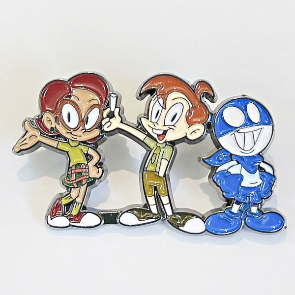 

american cartoon anime chalk world brooch metal badge accessories pin, Blue