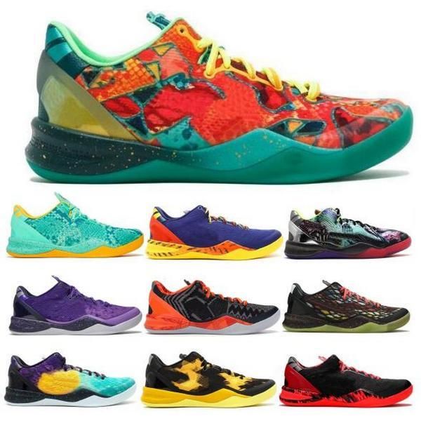 

mamba 8 men basketball shoes sneakers zk8 kb8 system premium spark green glow playoff prelude easter what the 2022 sports trainers