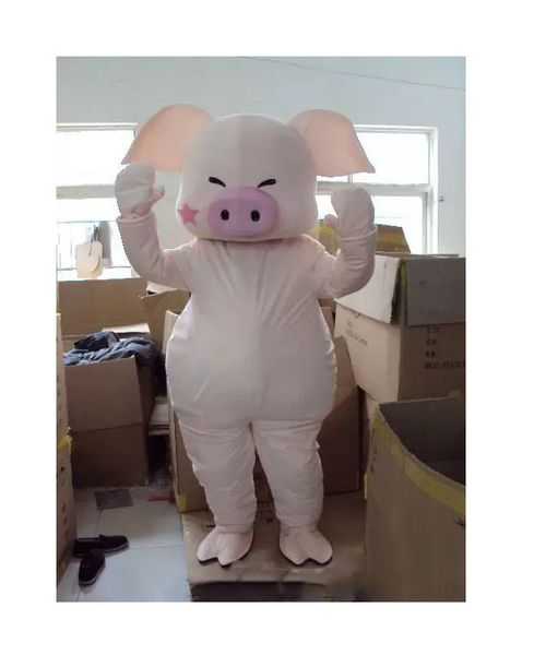 

red star pig fancy dress cartoon animal mascot costume, Red;yellow