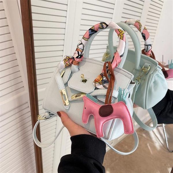 

whole factory ladies leather shoulder bag quality summer macaroon color fashion handbags sweet cute cartoon pendant lychee pat281e, Black;red