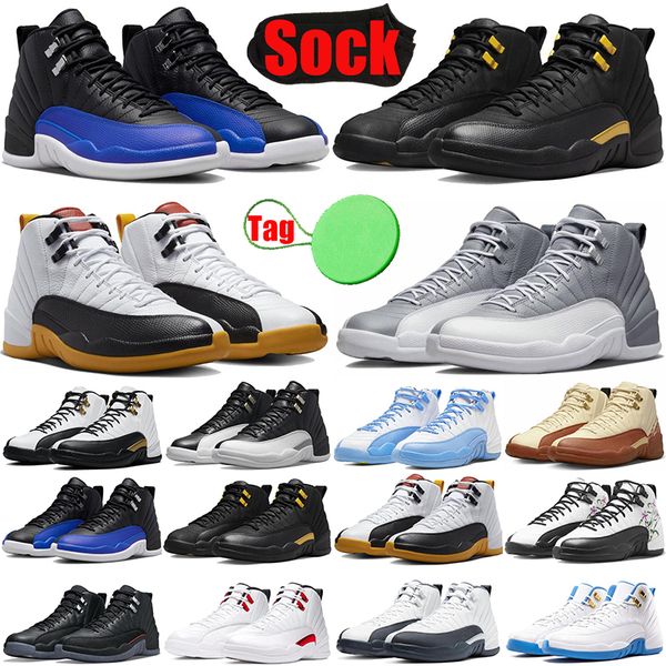 

black taxi 12 12s mens basketball shoes jumpman stealth playoffs utility twist royalty emoji flu game hyper royal men trainers sports sneake