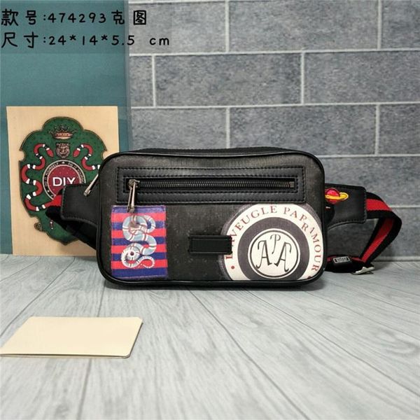 

classic style men and women waist bags genuine leather bag women fanny pack printed designer waistpacks for men 474293235k