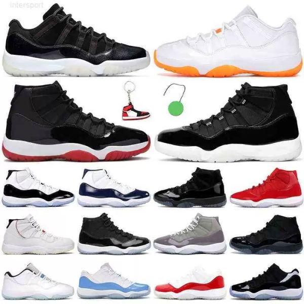 

11s platinum tint cap and gown basketball shoes gym red bred barons space jams 11 men sport sneakers women trainers size 36-47