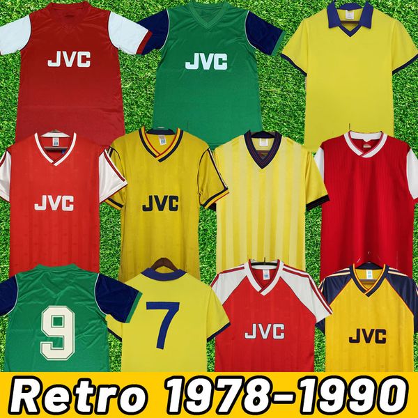 

highbury home football shirt soccer jerseys pires henry reyes retro bergkamp adams persie galla fabregas 82 83 84 85 86 87 88 89 90 1978 198, Black;yellow