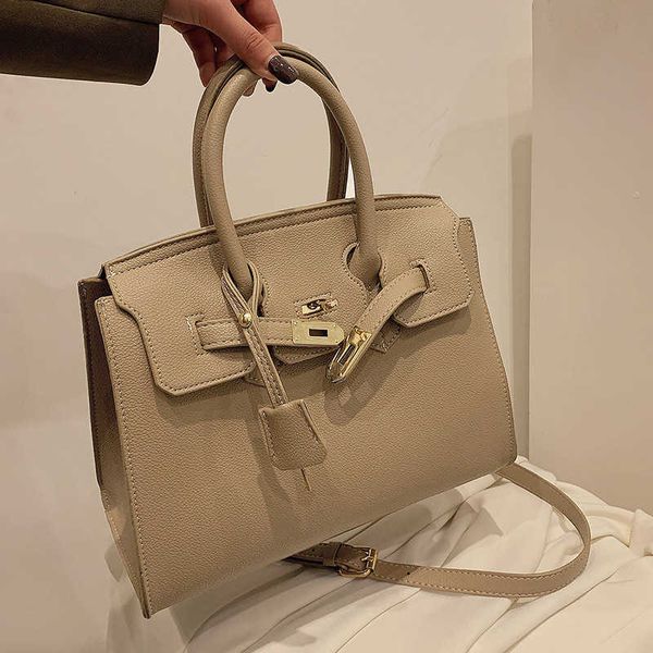 

herme handbag herme h family bag new one shoulder hand-held leather tote women's large capacity 3egb