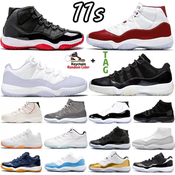 

11 11s cherry mens shoes pure violet university low legend blue white bred citrus infrared concord 45 space jam cool grey gamma women tr gor, Black