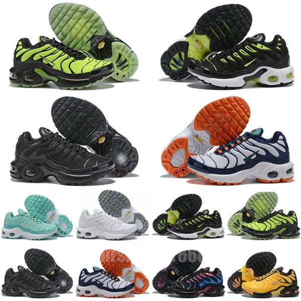 

2022 tn plus kids shoes athletic outdoor sports running shoes children sport boy and girls trainers tns sneaker classic toddler sneakers 24-, Black