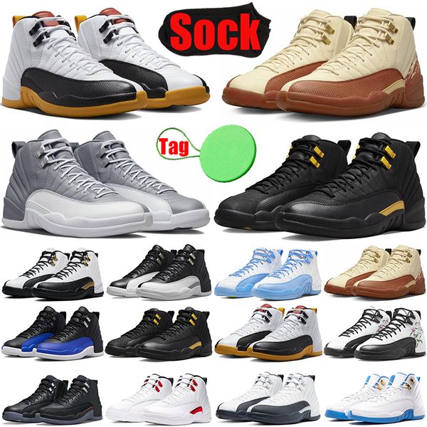 

black taxi 12 12s mens basketball shoes jumpman stealth playoffs utility twist royalty emoji flu game hyper royal men trainers sports sneake