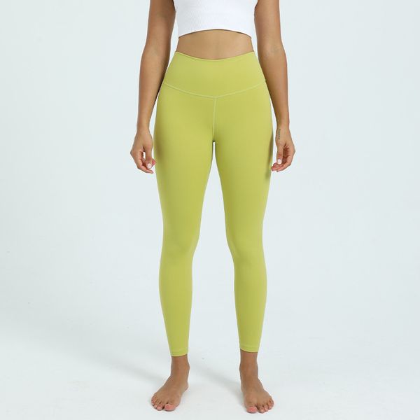 

2023 nwt lu-09 sports leggings ladies no embarrassing lines align yoga outfits 22 colors fitness high waist jogging pants, White;red