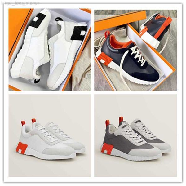 

bouncing sneakers shoes for men technical canvas suede goatskin sports light sole trainers italy brands men's casual walking eu38-46