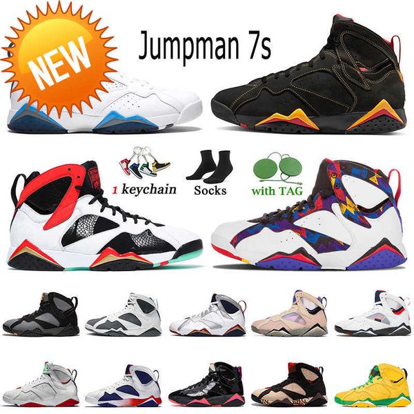 

dress shoes new 2022 with socks jumpman 7 athletic sport basketball shoes for women mens sapphire 7s citrus french blue z mist tinker altern, Black
