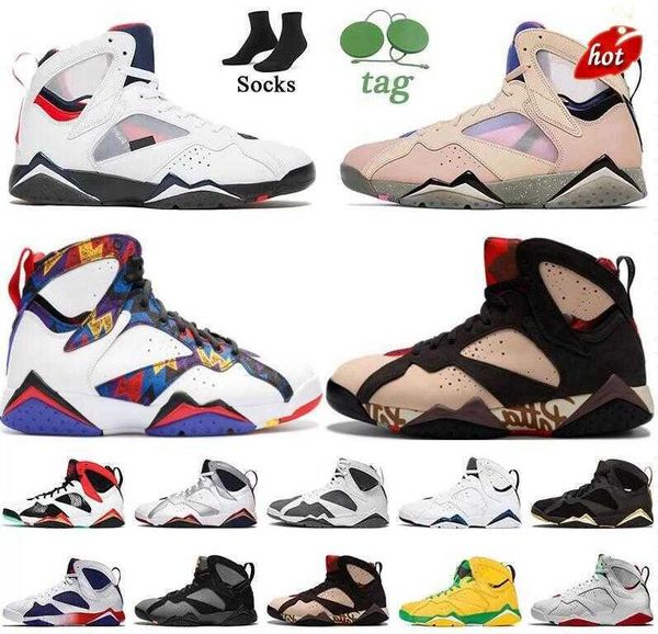 

new amg tinker alternate citrus 7s sapphire jumpman 7 basketball shoes bordeaux french blue black patent white green patta psgs women mens
