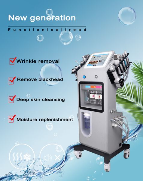 

hydrafacial 12 in 1 multi-functional beauty equipment hydra facial dermabrasion skin care cleansing microdermabrasion beauty salon use spa m, Black;white